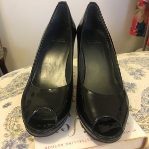 Stuart Weitzman peep toe patent heels